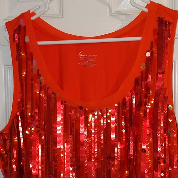 NWOT Lane Bryant Size 14 Sequin Career Blouse Tank - Picture 3 of 3